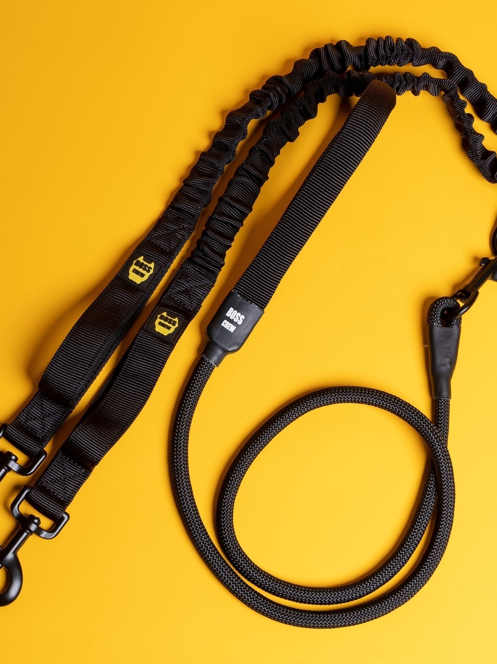 Dual Walker Dog Leash Set – Black